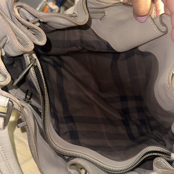 Burberry Grey/Beige Quilted Leather Enmore Hobo - Picture 10 of 13